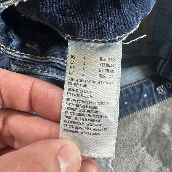 American Eagle Jegging Jeans Womens 4 Blue Denim Super Super‎ Stretch Pants - Picture 5 of 13
